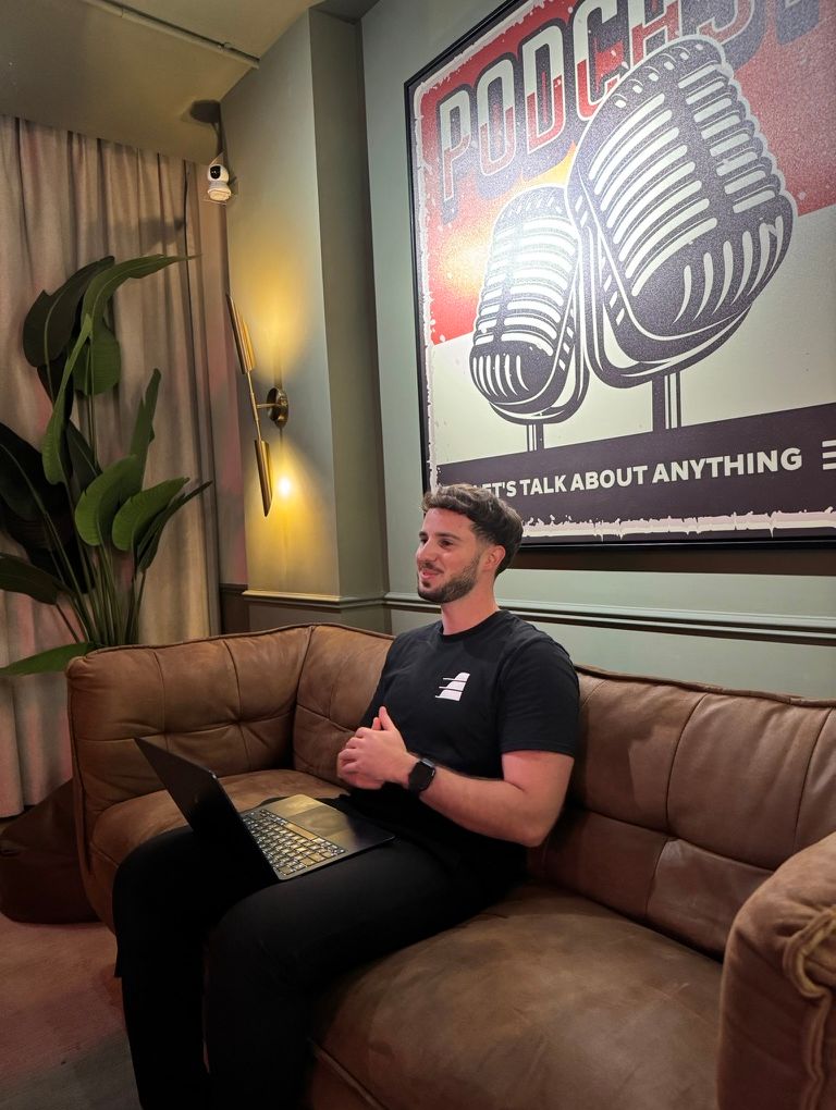 Recording session on the sofa