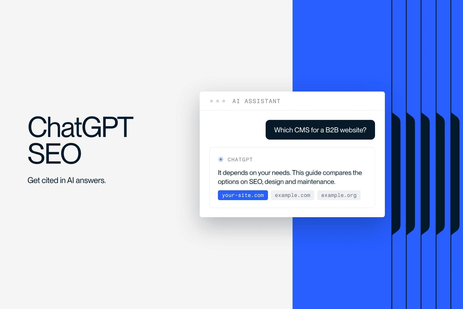 Synqro thumbnail: a ChatGPT answer citing a website as a source