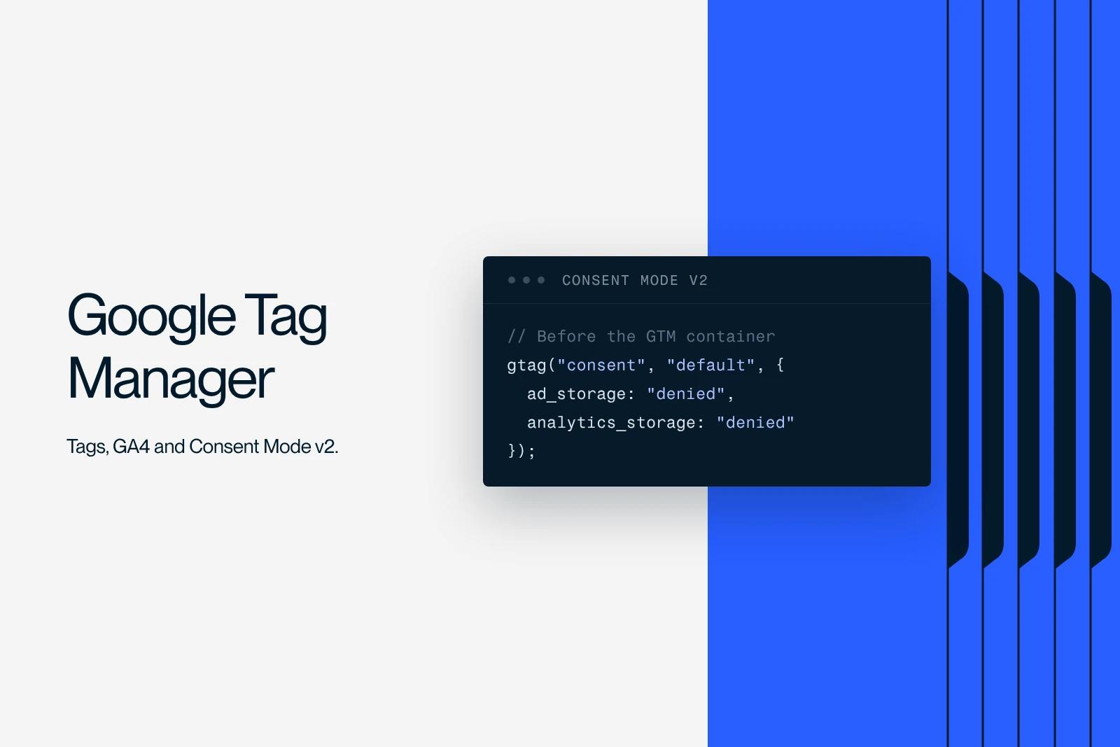 Synqro thumbnail: Consent Mode v2 code with consent denied by default in Google Tag Manager