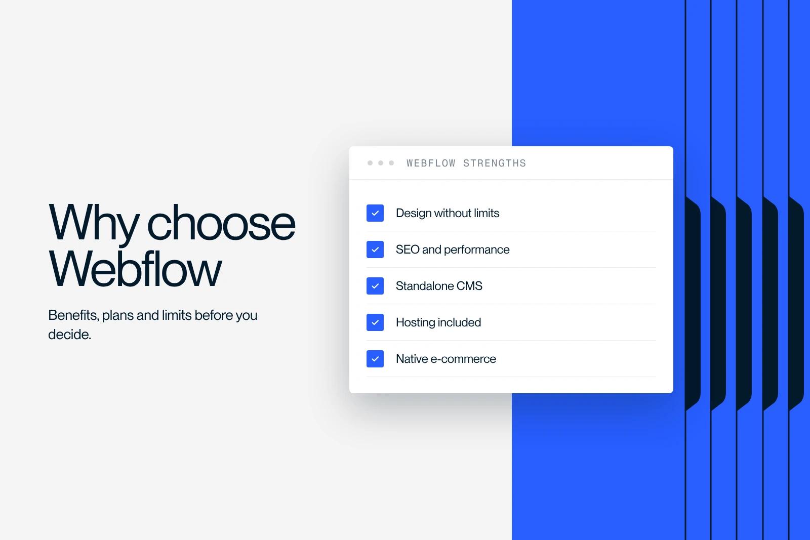 Synqro thumbnail: Webflow's strengths, design, SEO, CMS, hosting and e-commerce