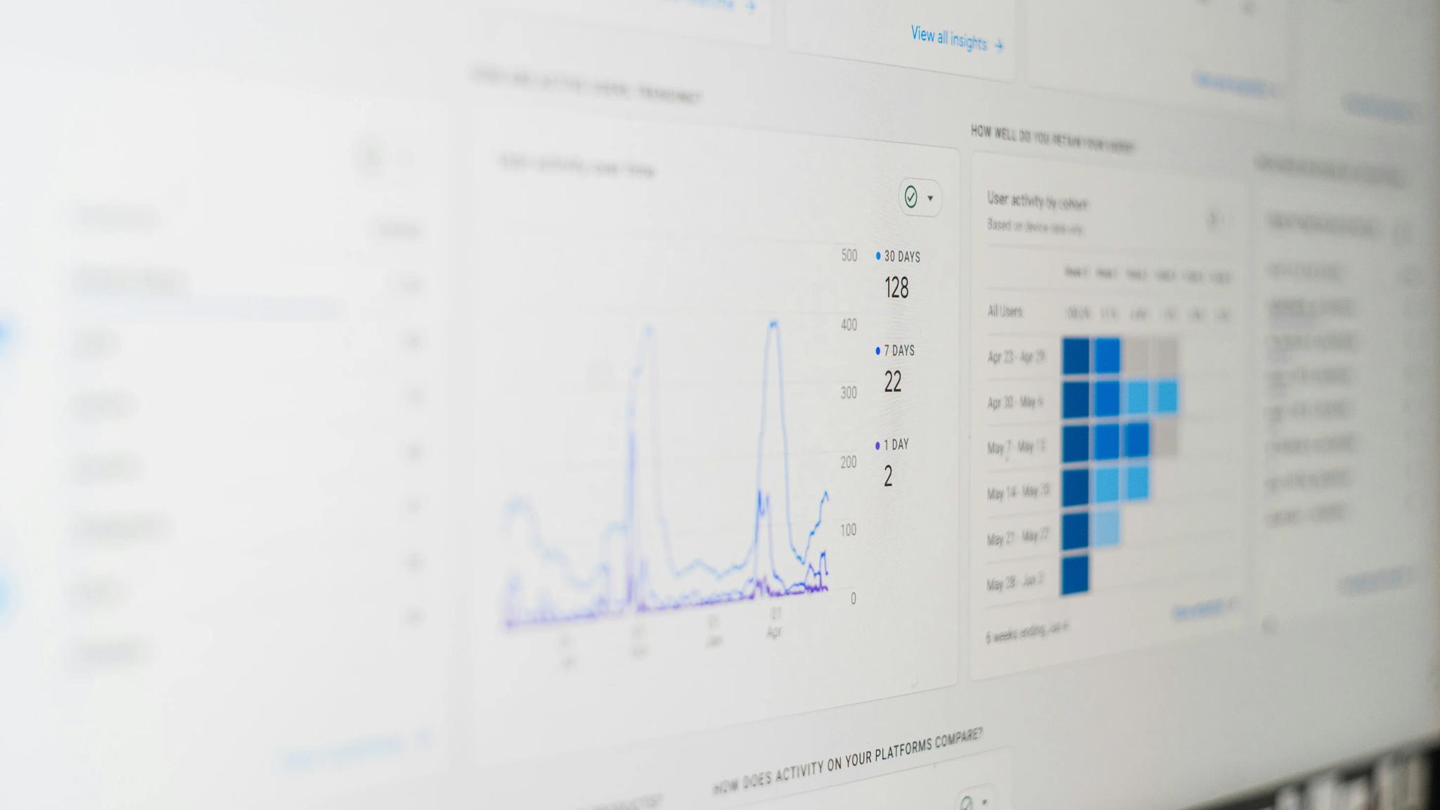 Tableau de bord analytics utilisé par un consultant SEO