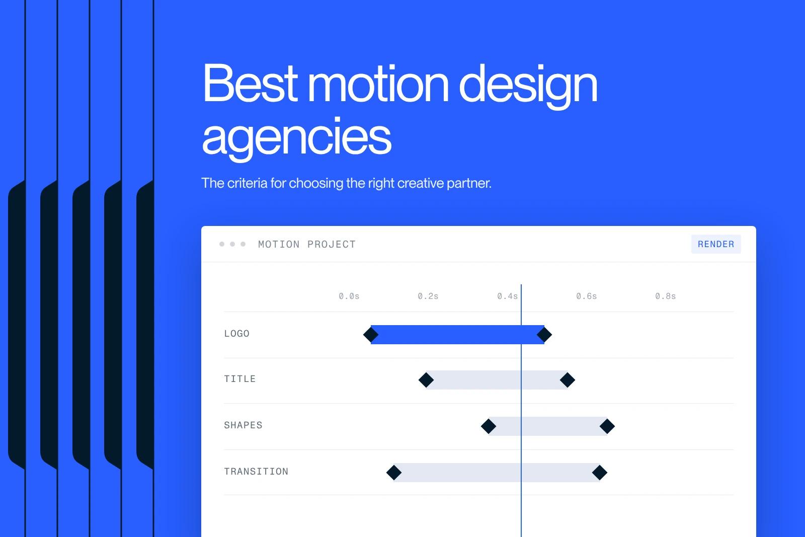 Synqro thumbnail: timeline of a motion design project with its animation tracks