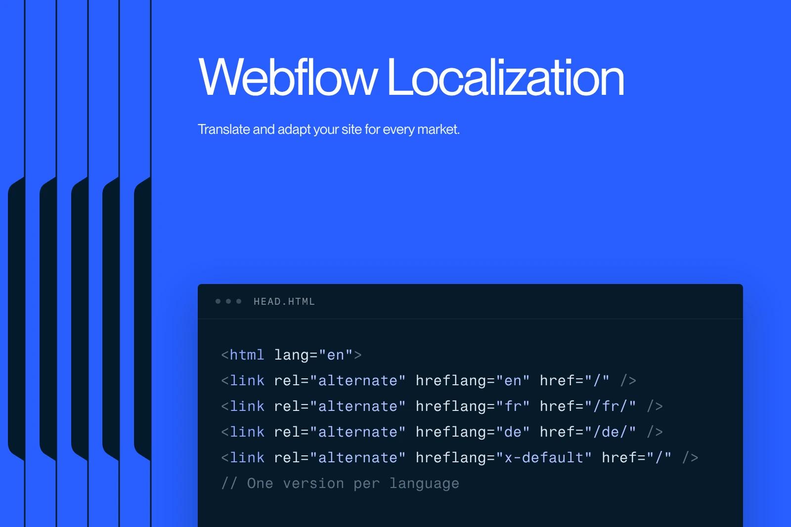 Synqro thumbnail: hreflang tags for the language versions of a Webflow site
