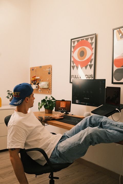 A corner of the studio