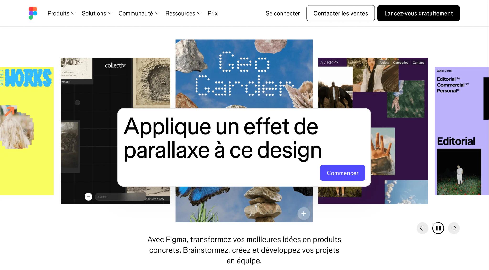 Le site Figma et son néo-brutalisme contrôlé