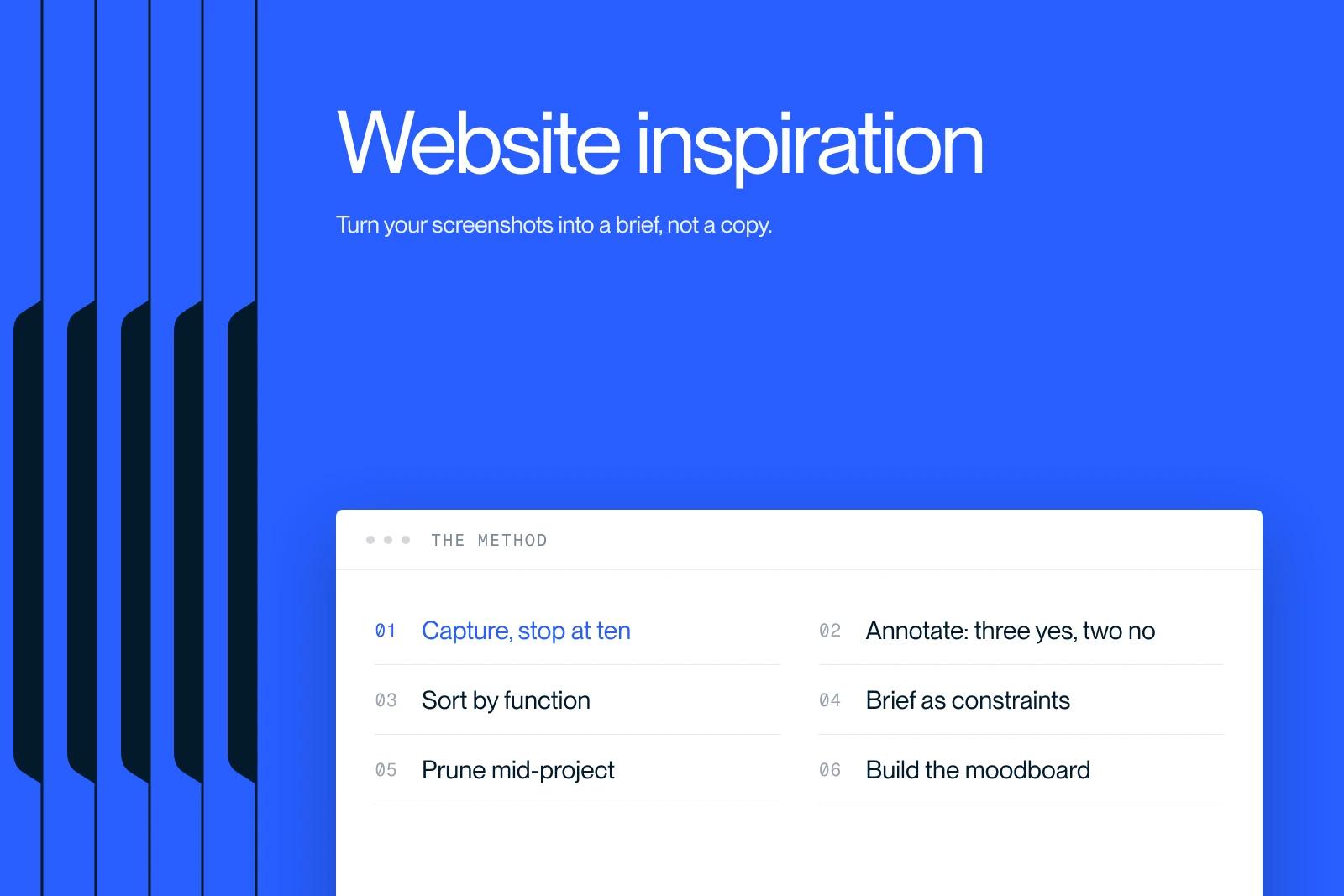 Synqro thumbnail: the method for going from inspiration screenshots to a design brief