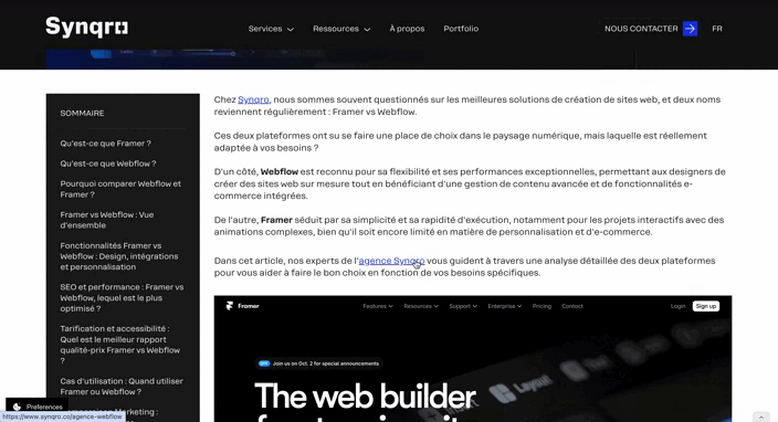 Ajout d'un lien interne vers une page dans Webflow
