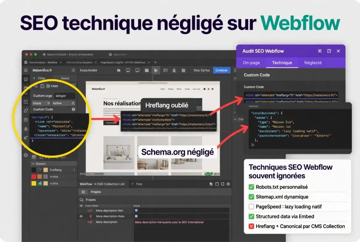 le seo technique négligé sur webflow