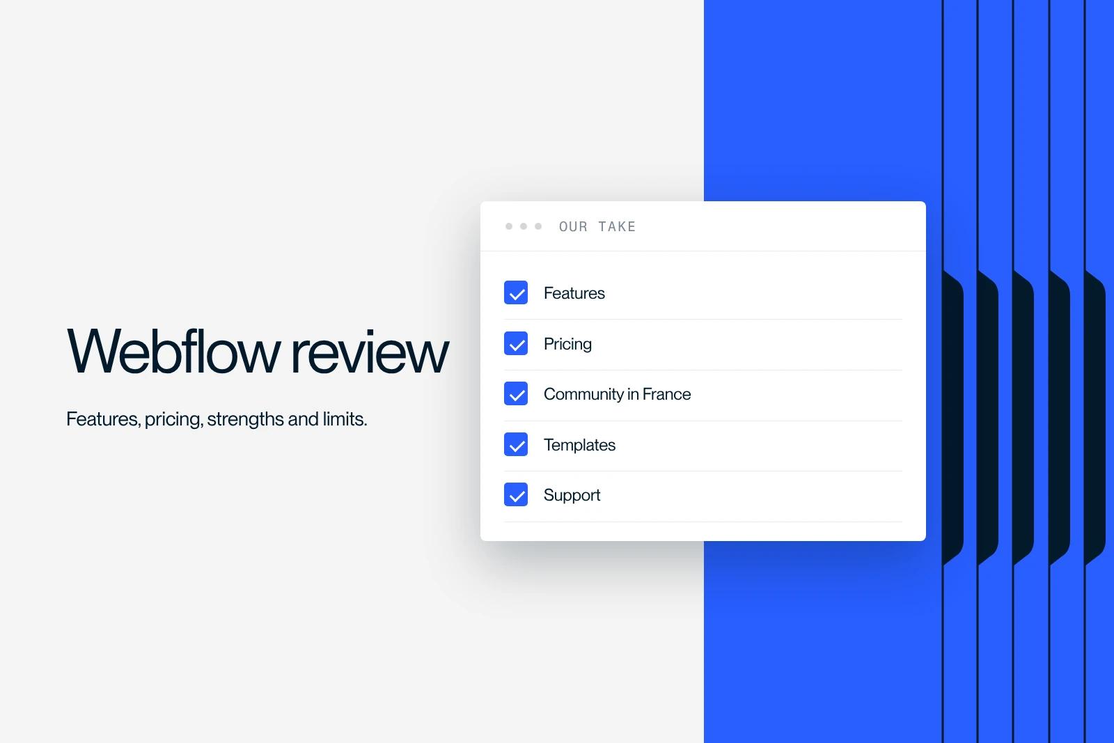Synqro thumbnail: the criteria assessed in our Webflow review