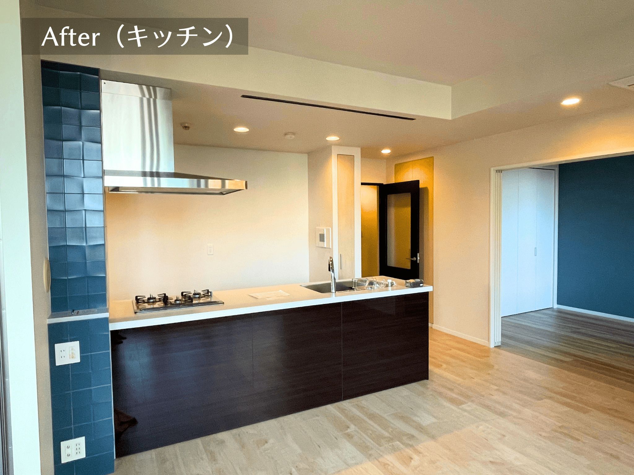 ペニンシュラキッチンのある暮らしの写真 11