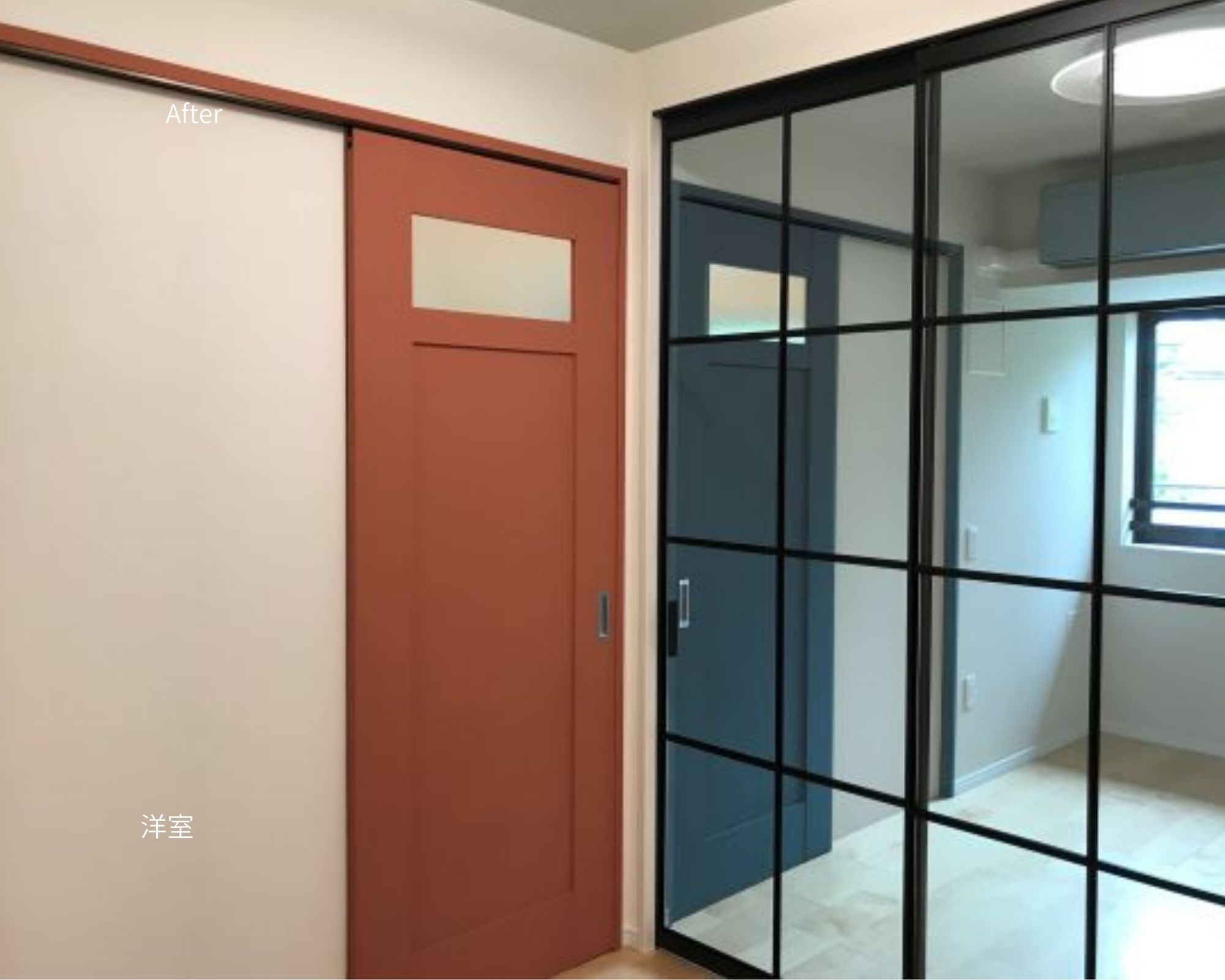 色遊びが楽しいインテリア（リフォーム）の写真 3