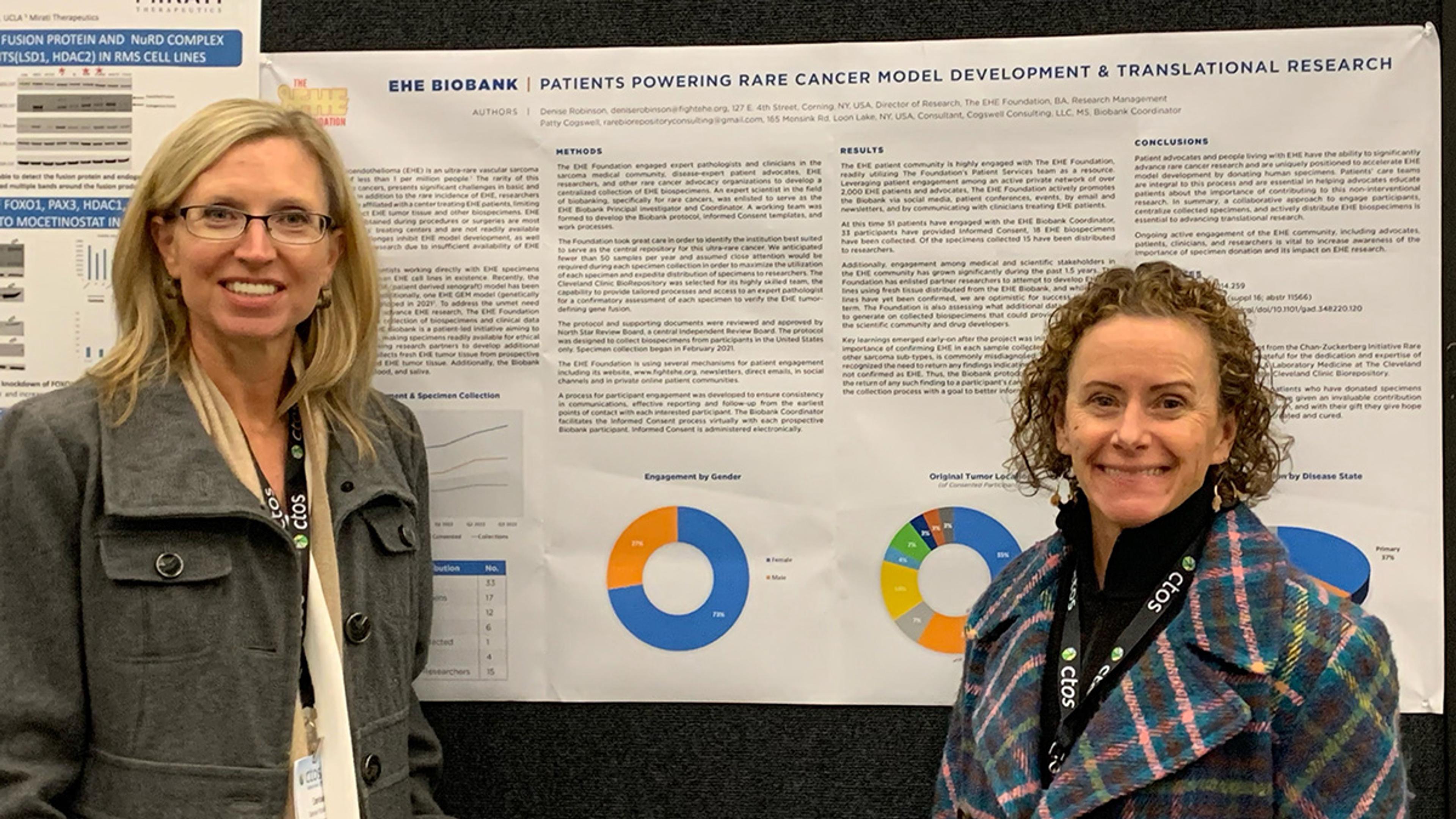 Denise Robinson and Patty Cogswell attend CTOS 2022 on behalf of The EHE Foundation