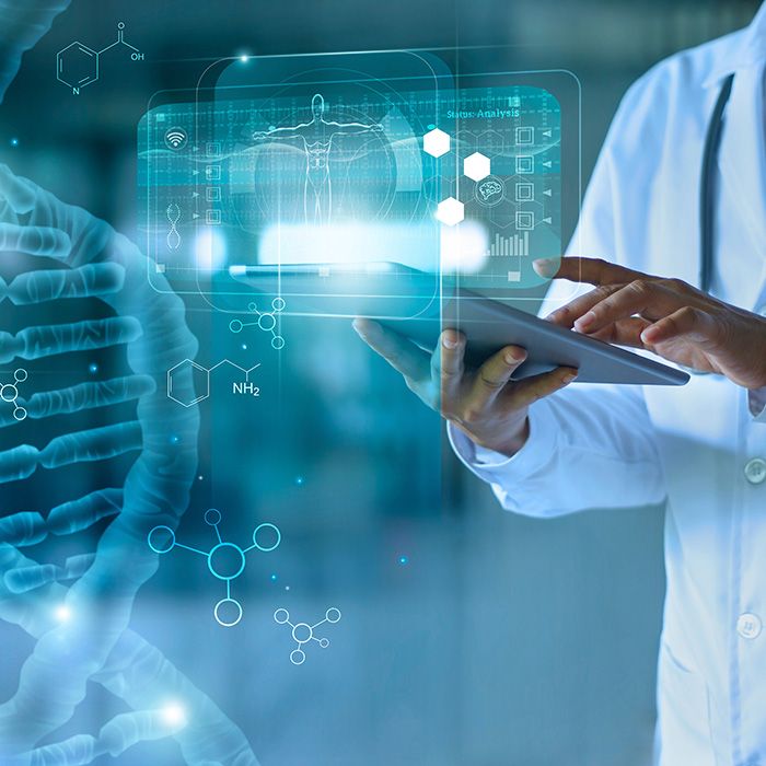 doctor reviewing a scan