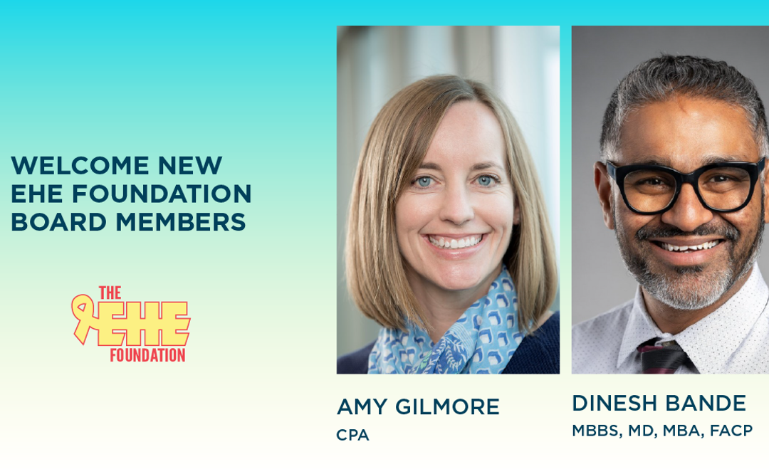 New Board Members graphic featuring Amy Gilmore and Dinesh Bande