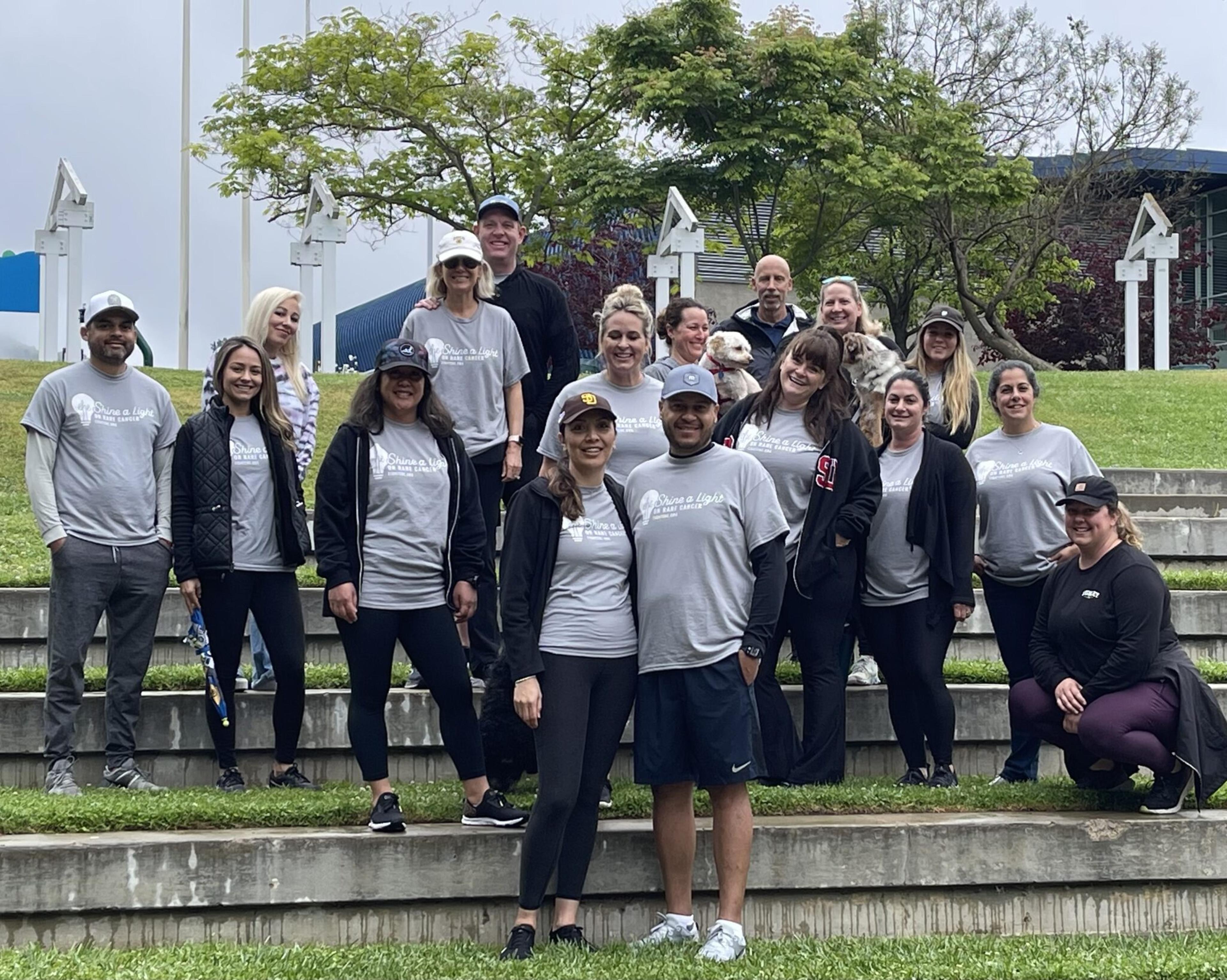 Another shot of the group on the concrete stairs