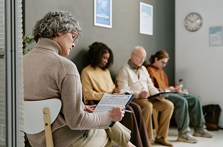 people in a waiting room