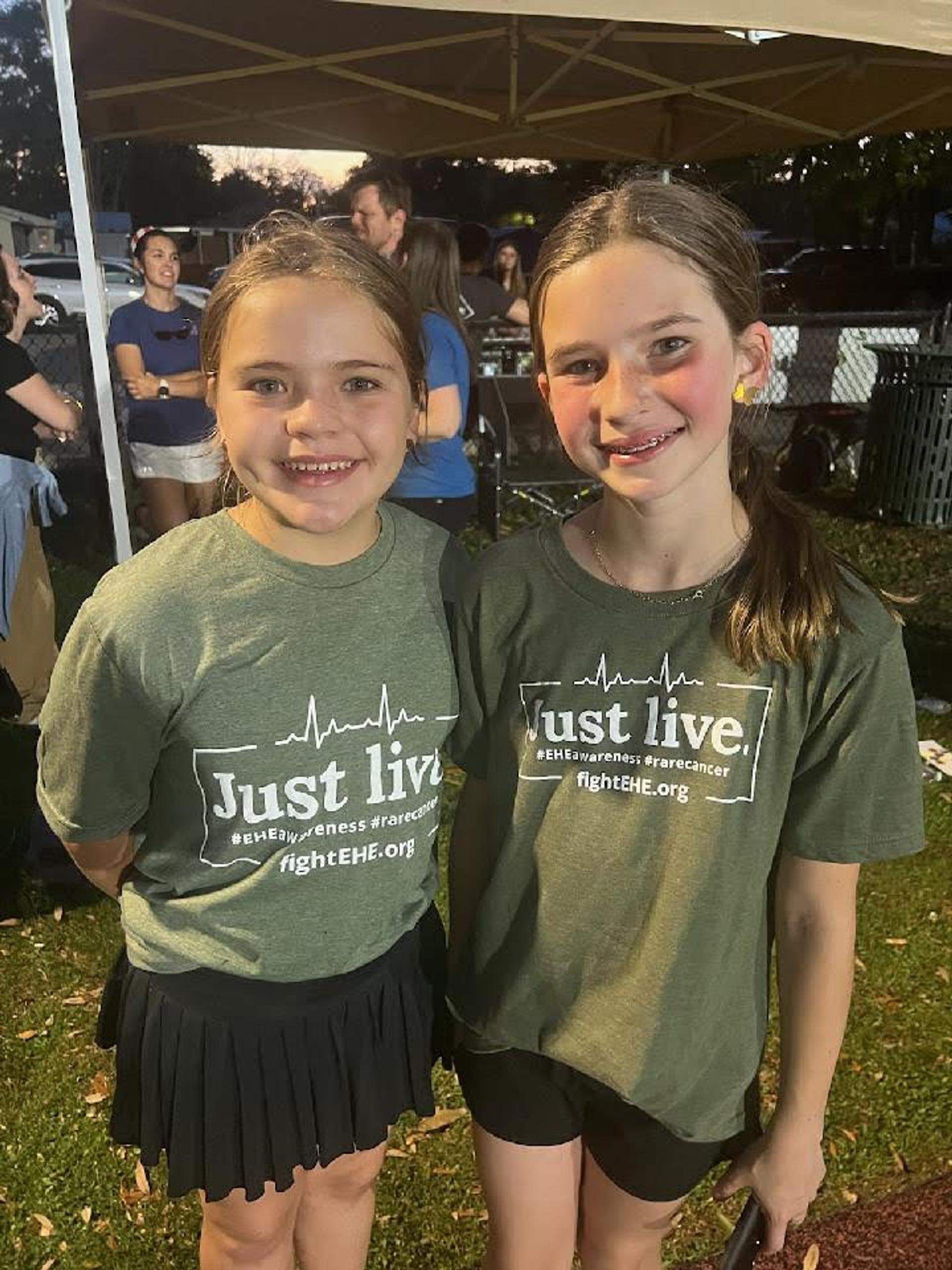 Two children in matching tshirts