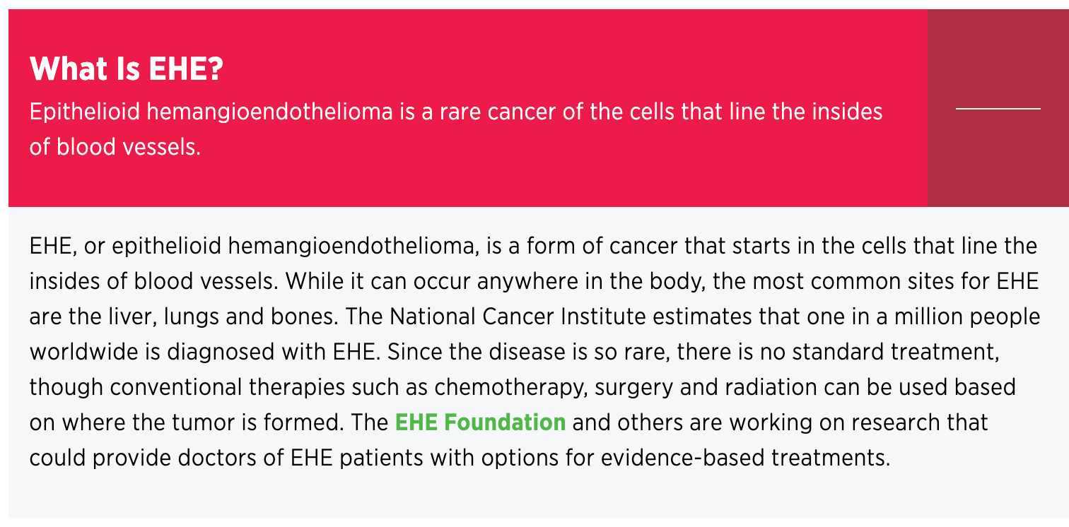 An image with text describing EHE