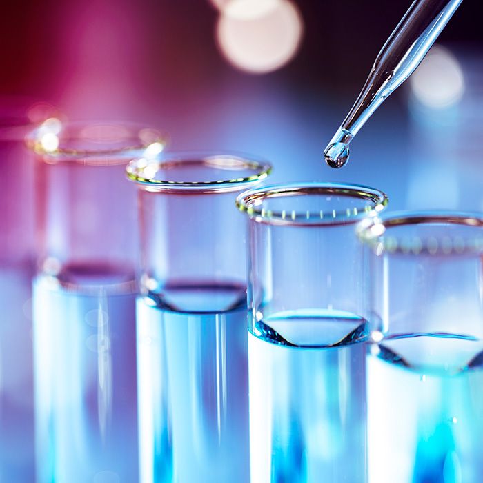 test tubes and pipette