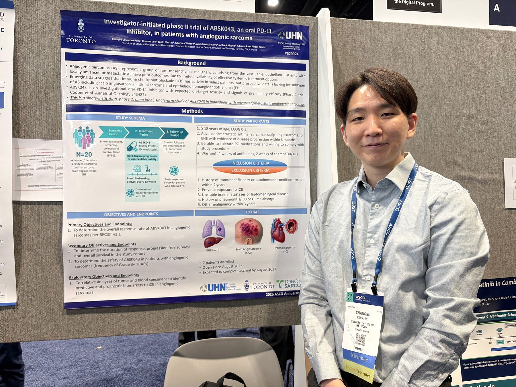 Dr. Changsu (Larry) Park poster presentation of ABSK043