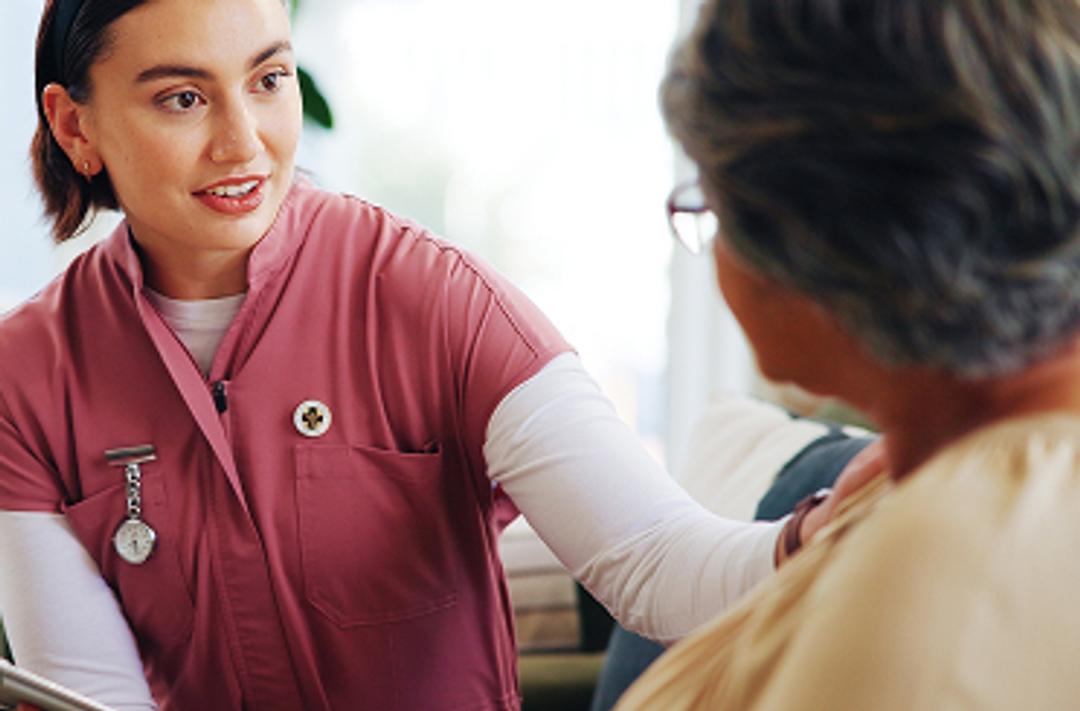 woman meeting with care planner