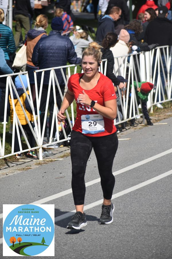 Kim Young running in a race