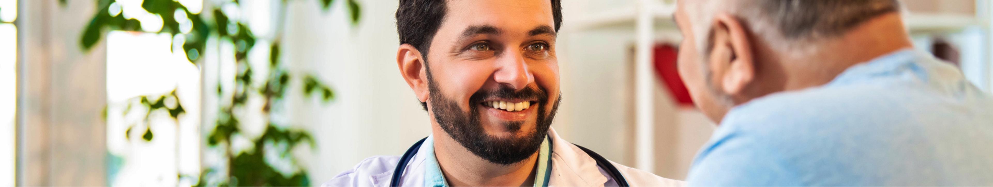Doctor talking to a patient
