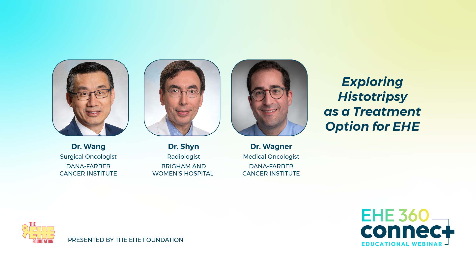 Dr. Jiping Wang, Dr. Paul Shyn, and Dr. Michael Wagner present on histotripsy in EHE