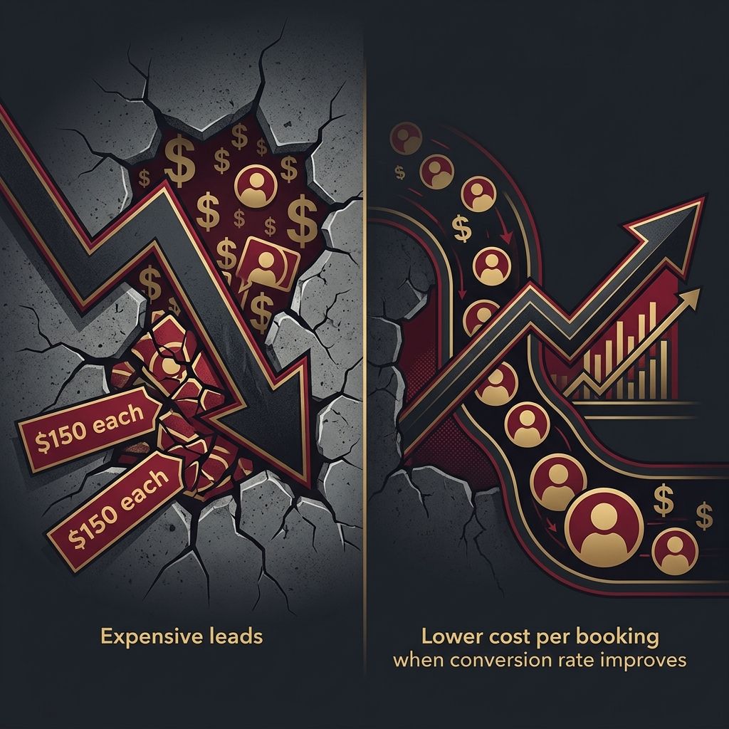Expensive leads being crushed by economic pressure vs efficient conversion