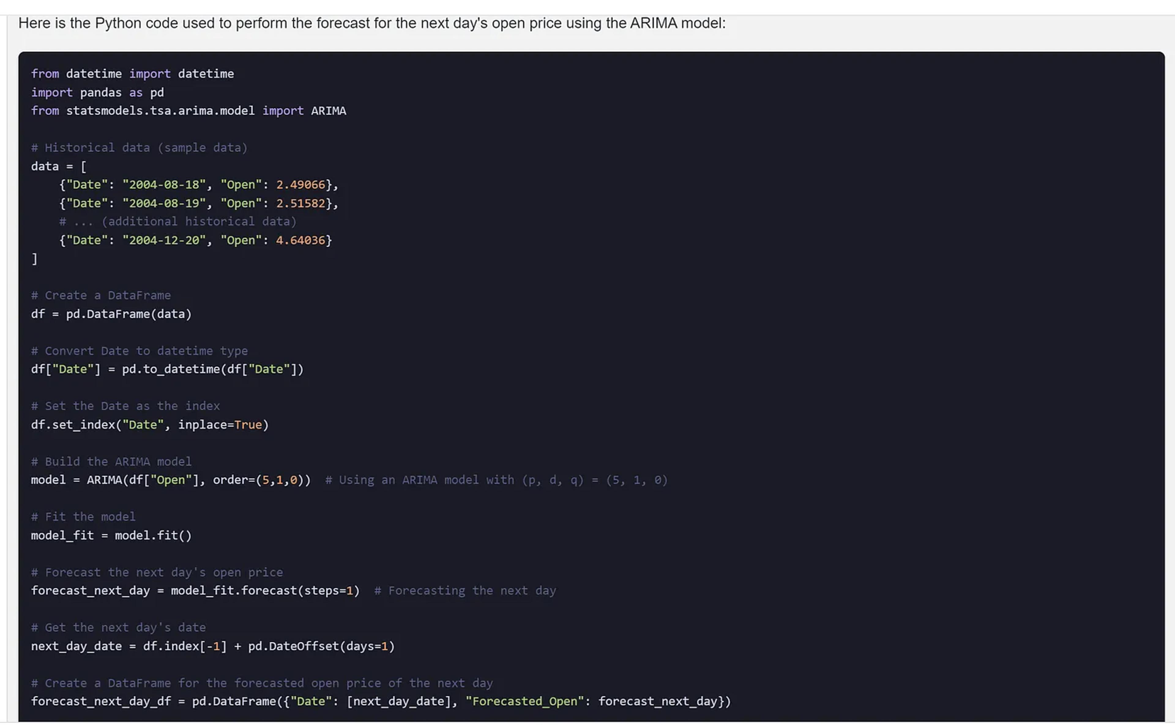 Do data analysis against Snowflake using AI by running Python code