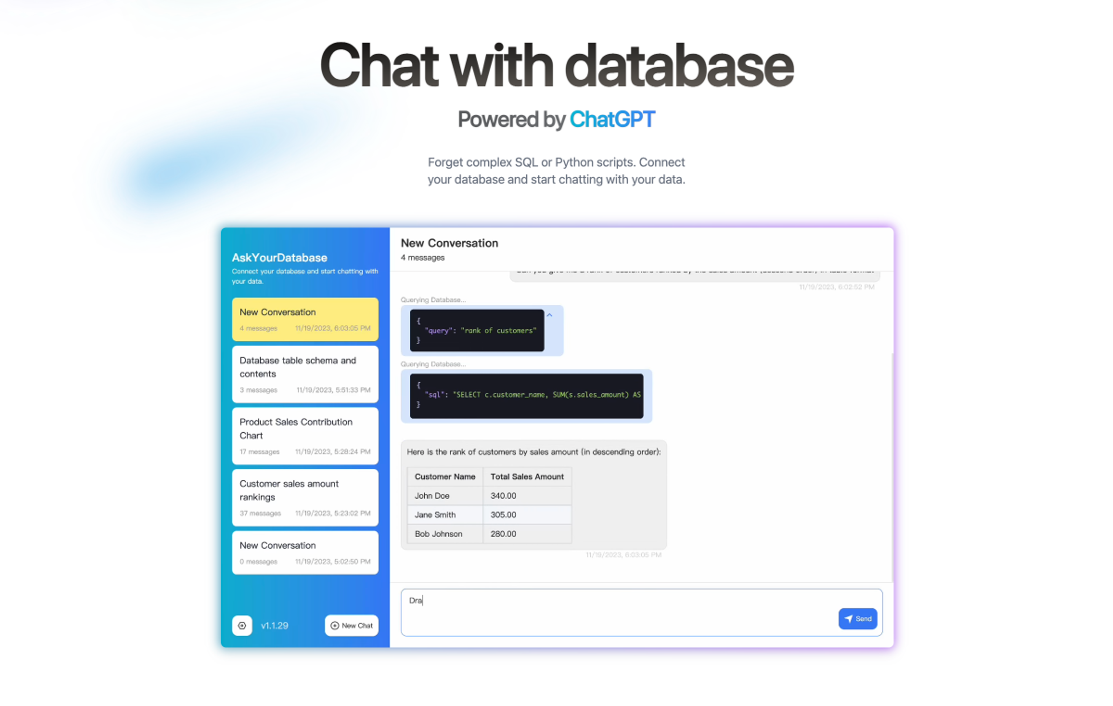 Introducing AskYourDatabase