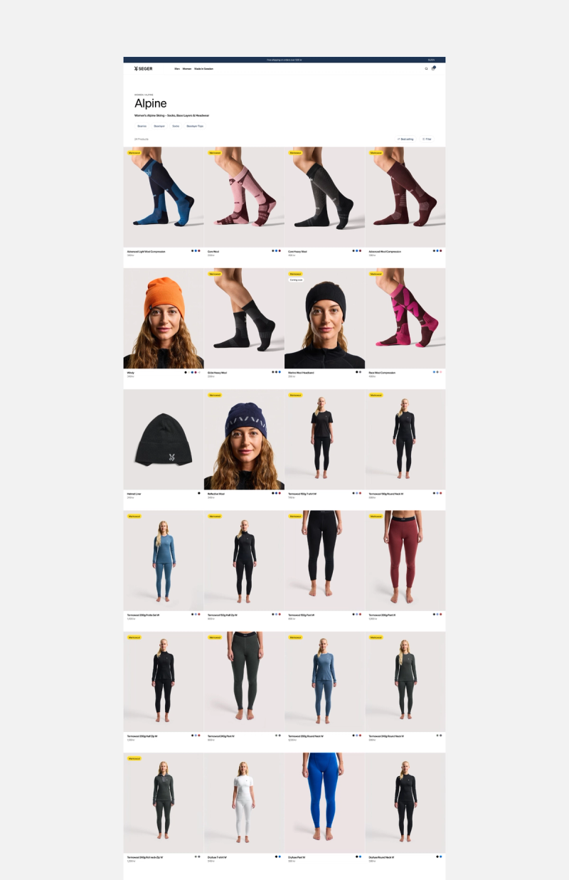 Seger — Knitting Tradition Into a Digital Storefront