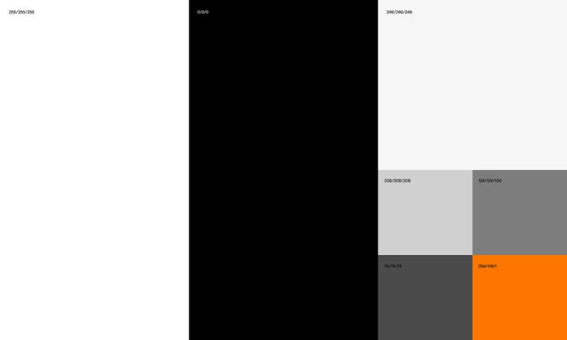 there are three different shades of black , white , and orange .