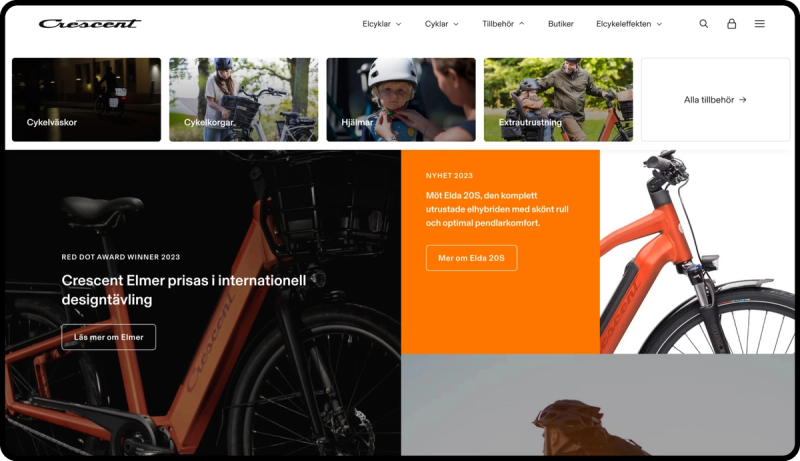 a website for crescent elmer prisas i internationell designtillverkning