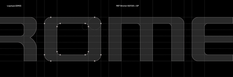 the word rome is shown on a black background