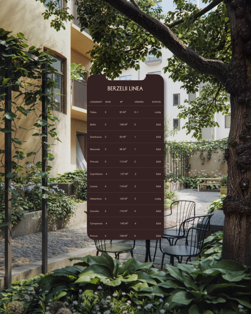 App screen listing apartments