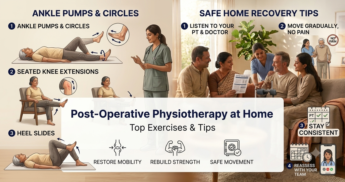 Post-Operative Physiotherapy at Home – Top Exercises & Tips