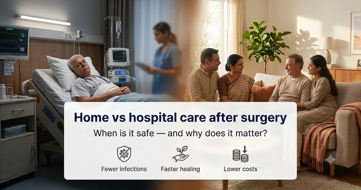 Home Care vs Hospital Care After Surgery – What Families Should Know