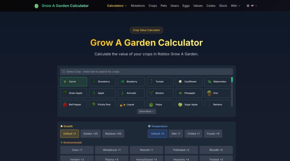 image of Grow A Garden Calculator