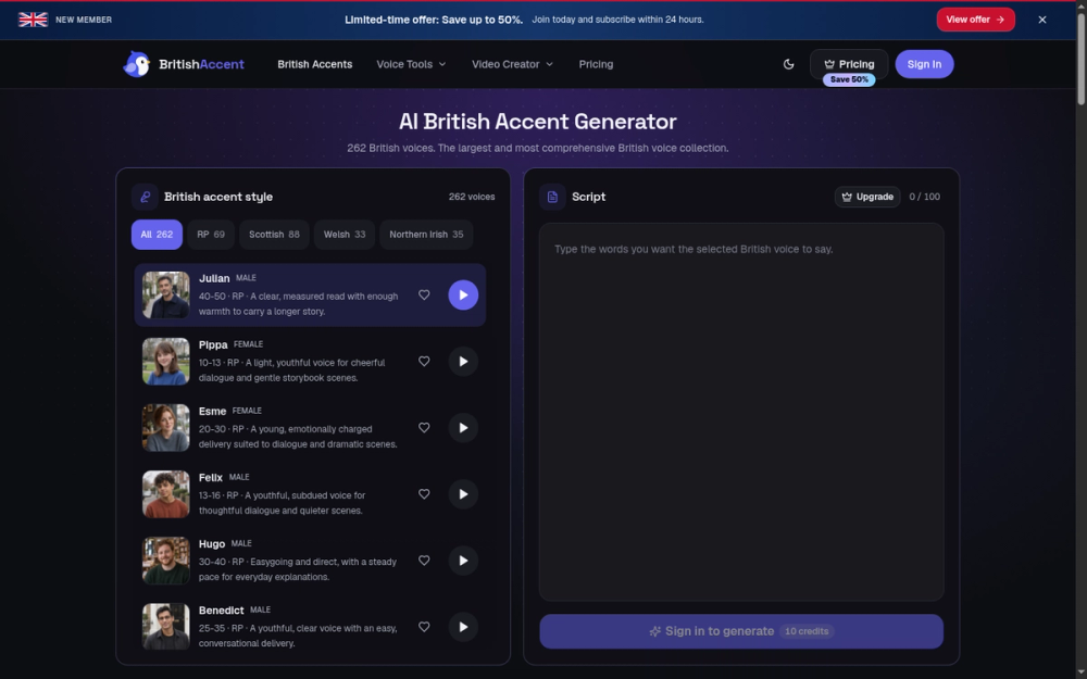 image of British Accent Generator image of British Accent Generator