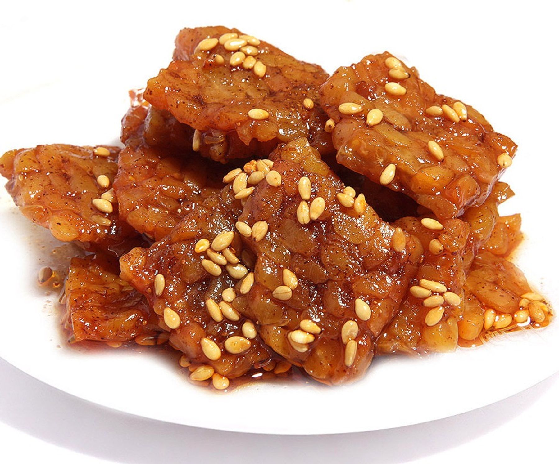 Ready-to-eat savory tempeh chunks