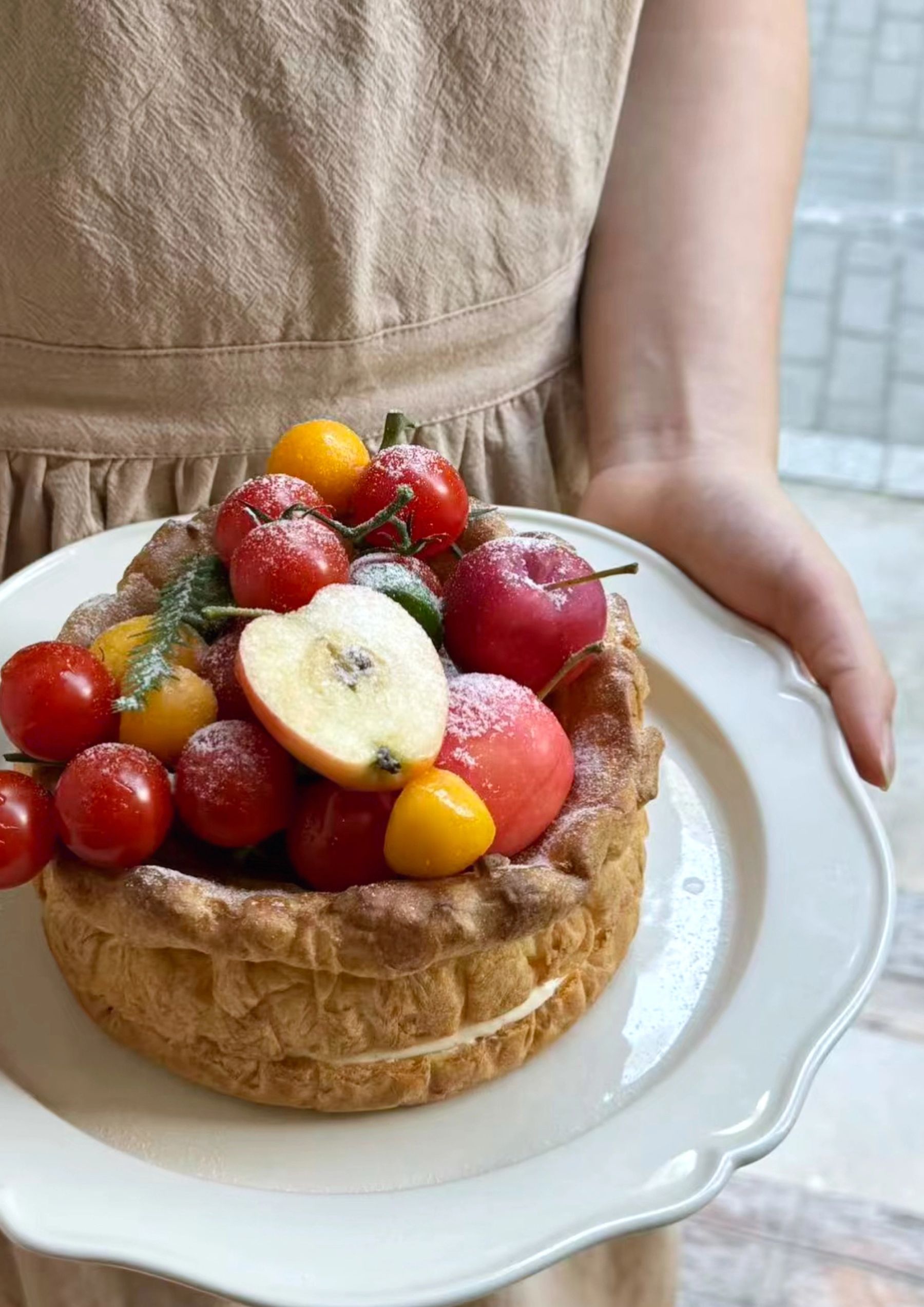 Tofu-based fruit tart. Courtesy of Tofu?Tofu!