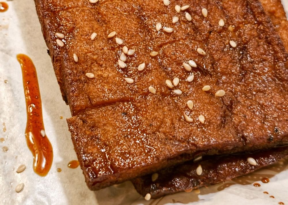 Vegan "eel" made from dougan