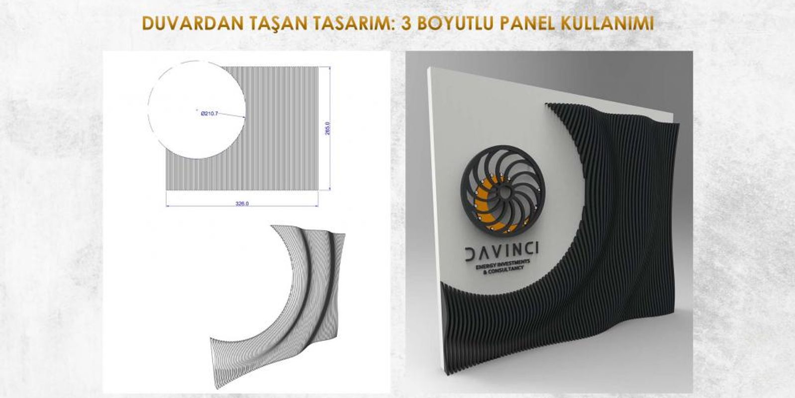 DUVARDAN TAŞAN TASARIM: 3 BOYUTLU PANEL KULLANIMI