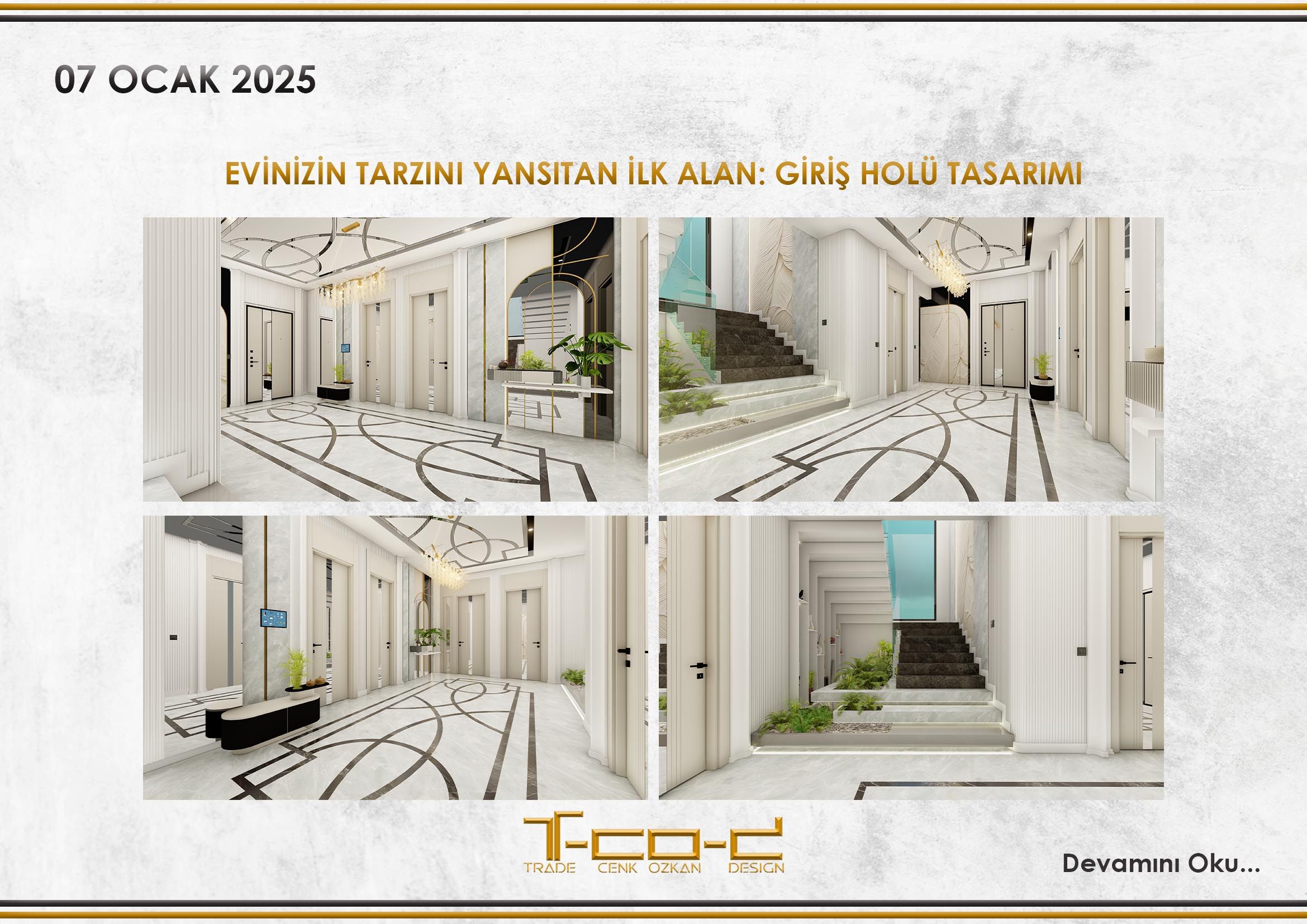EVİNİZİN TARZINI YANSITAN İLK ALAN: GİRİŞ HOLÜ TASARIMI