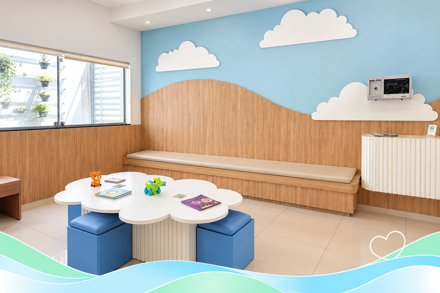 Sala de Espera com brinquedoteca