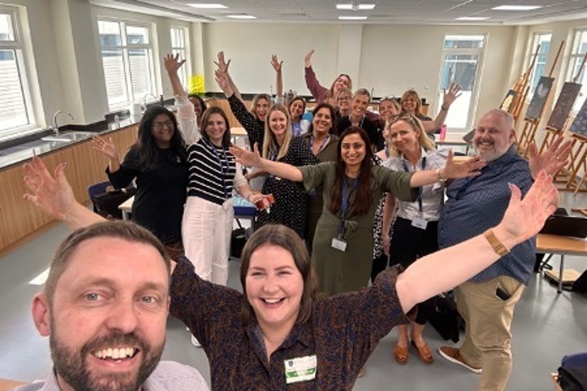 Lisa and James from Lexonik at a training event with delegates.