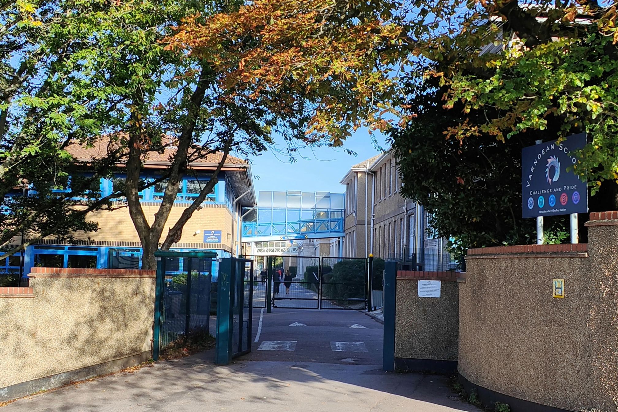 Vardean school from the school gates.