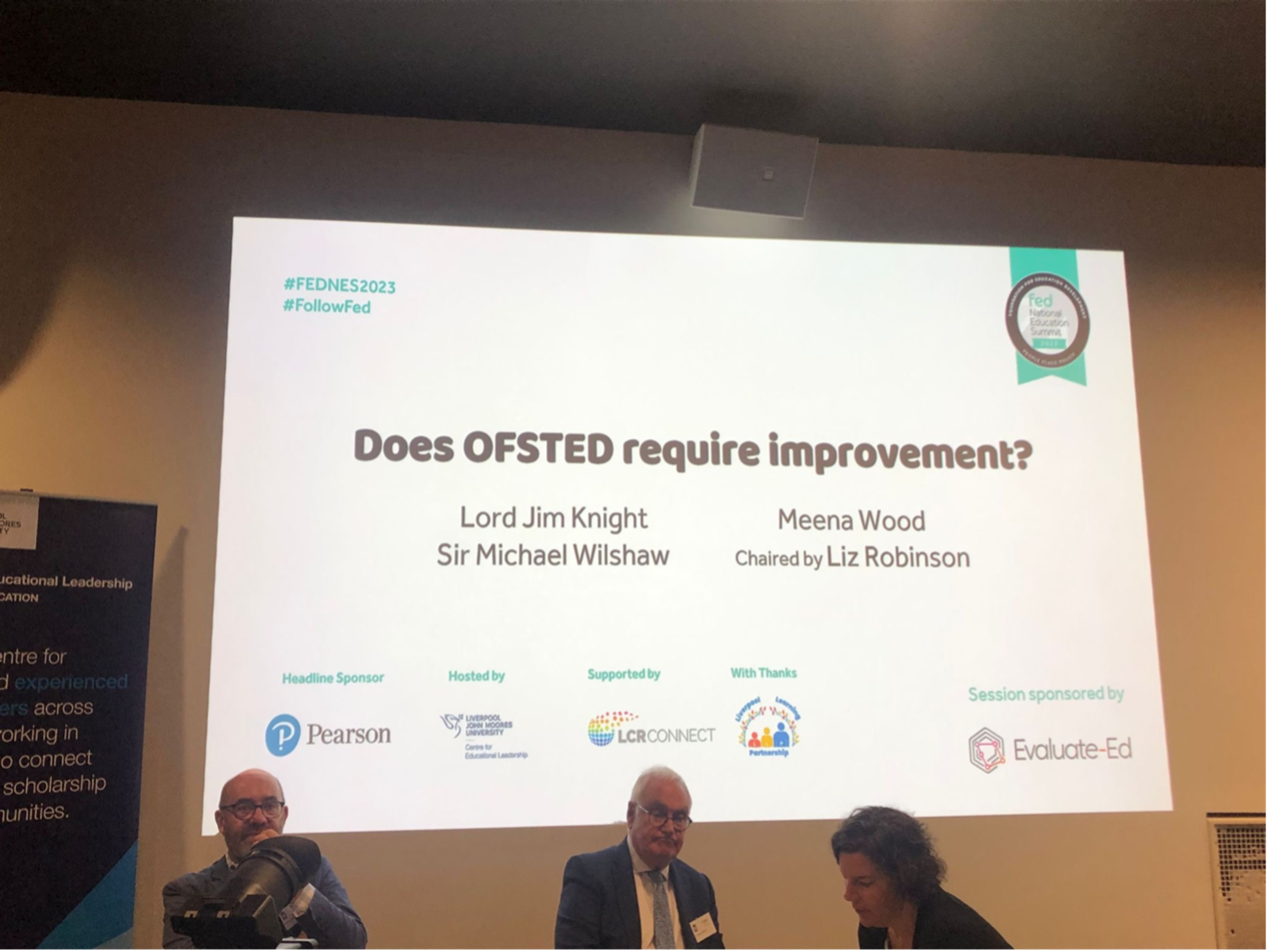 The panel of speakers at the event.