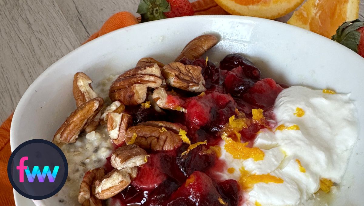 High protein cranberry oatmeal